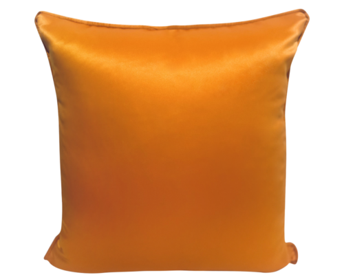 Orange Silk Square Cushion